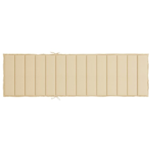 Solsängsdyna beige 200x60x3 cm oxfordtyg - Bild 5