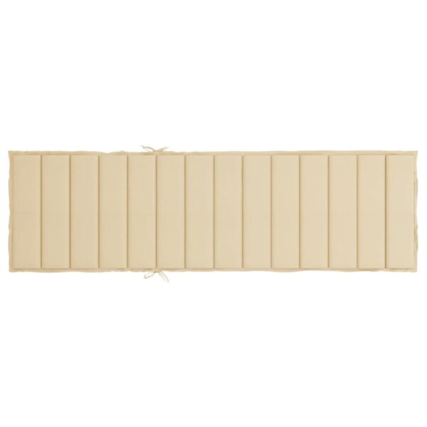 Solsängsdyna beige 200x70x3 cm oxfordtyg - Bild 5