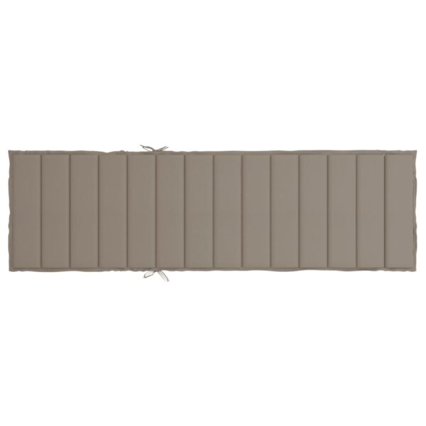 Solsängsdyna taupe 200x70x3 cm oxfordtyg - Bild 5