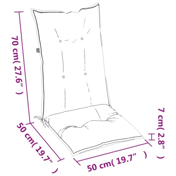 Stolsdynor 2 st antracit 120x50x7 cm tyg - Bild 9