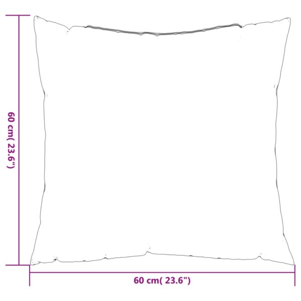 Prydnadskuddar 4 st svart 60x60 cm tyg - Bild 8