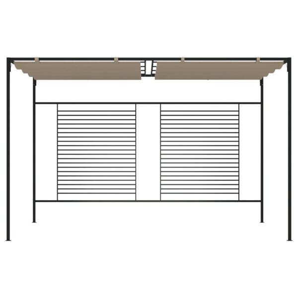 Paviljong med infällbart tak 3x4x2,3 m taupe 180 g/m² - Bild 2