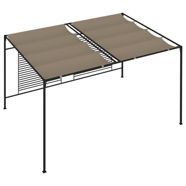 Paviljong med infällbart tak 3x4x2,3 m taupe 180 g/m² - Bild 4