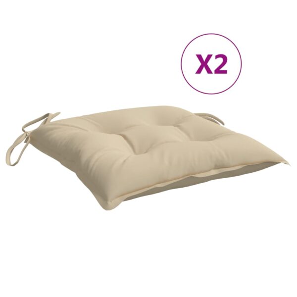 Stolsdynor 2 st beige 40x40x7 cm oxfordtyg - Bild 2