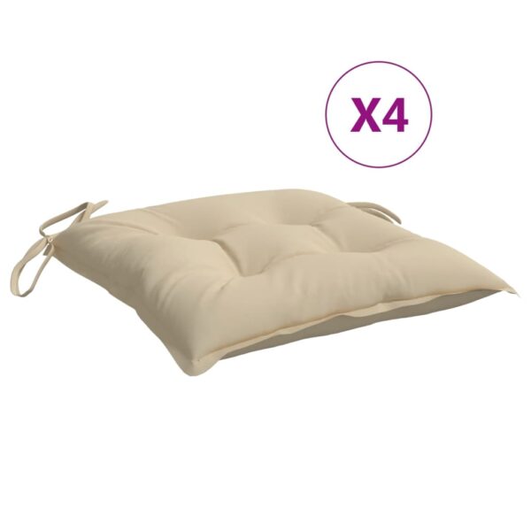 Stolsdynor 4 st beige 40x40x7 cm oxfordtyg - Bild 2