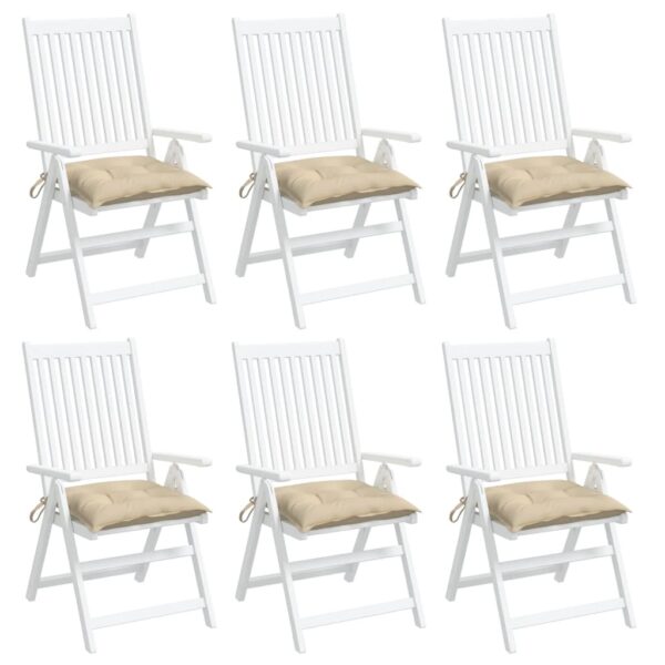 Stolsdynor 6 st beige 40x40x7 cm oxfordtyg - Bild 3