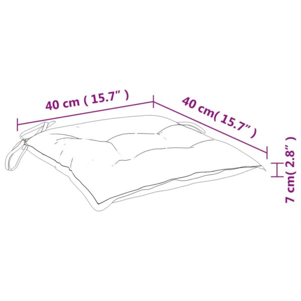 Stolsdynor 4 st svart 40x40x7 cm oxfordtyg - Bild 8