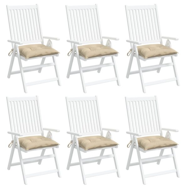 Stolsdynor 6 st beige 50x50x7 cm oxfordtyg - Bild 3