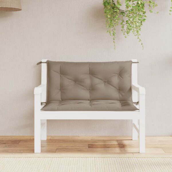 Bänkdynor för trädgården 2st taupe 100x50x7cm oxfordtyg