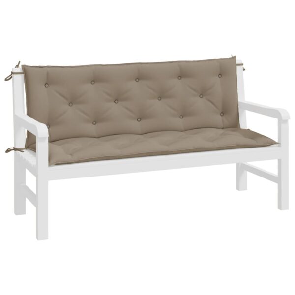 Bänkdynor för trädgården 2st Taupe 150x50x7cm oxfordtyg - Bild 3