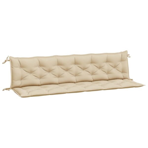 Bänkdynor för trädgården 2st beige 200x50x7cm oxfordtyg - Bild 2