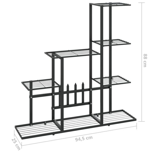 Växtställ 94,5x25x88 cm svart metall - Bild 7