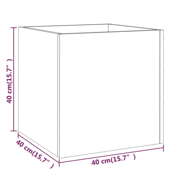 Odlingslåda betonggrå 40x40x40 cm konstruerat trä - Bild 7