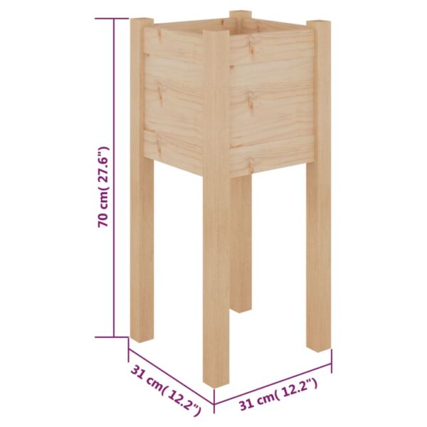 Odlingslåda 31x31x70 cm massiv furu - Bild 7