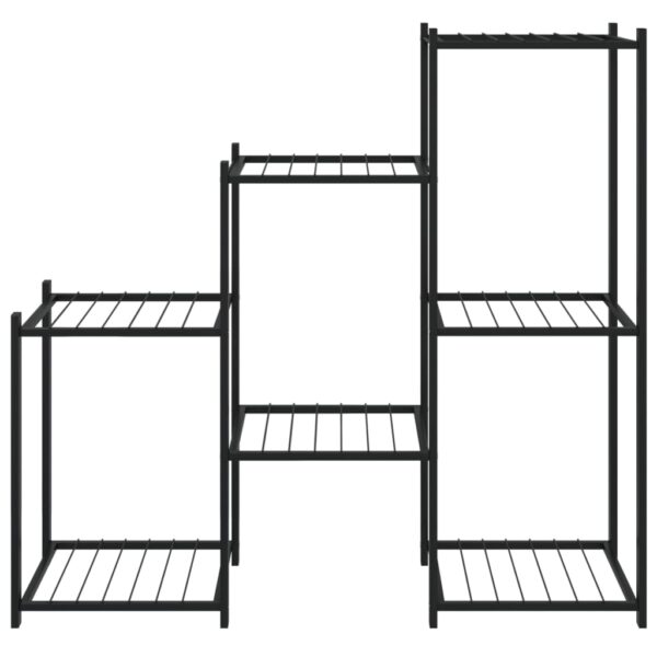 Växtställ 83x25x80 cm svart järn - Bild 3