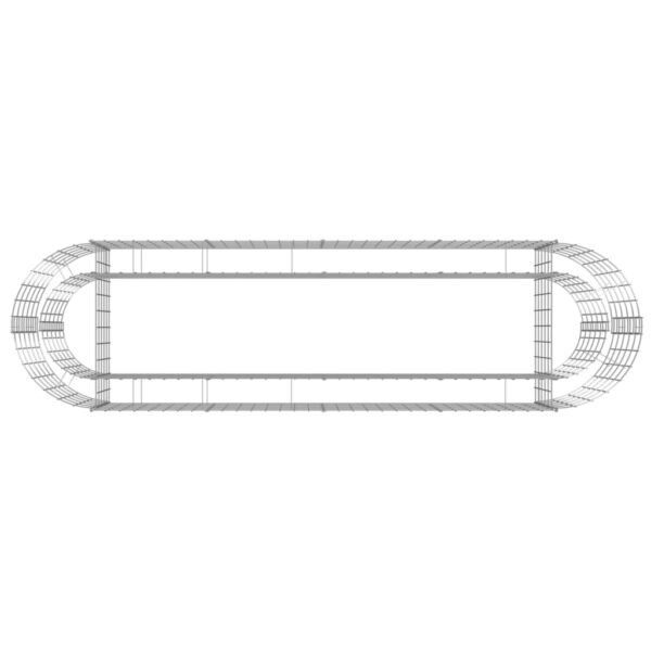 Planteringsgabion galvaniserat järn 190x50x50 cm - Bild 6