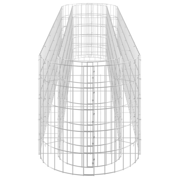 Planteringsgabion galvaniserat järn 260x50x50 cm - Bild 5