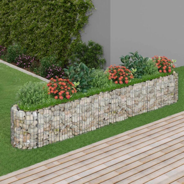 Planteringsgabion galvaniserat järn 330x50x50 cm