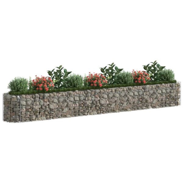 Planteringsgabion galvaniserat järn 400x50x50 cm - Bild 3