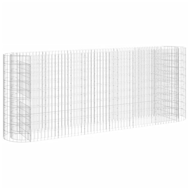 Planteringsgabion galvaniserat järn 260x50x100 cm - Bild 2