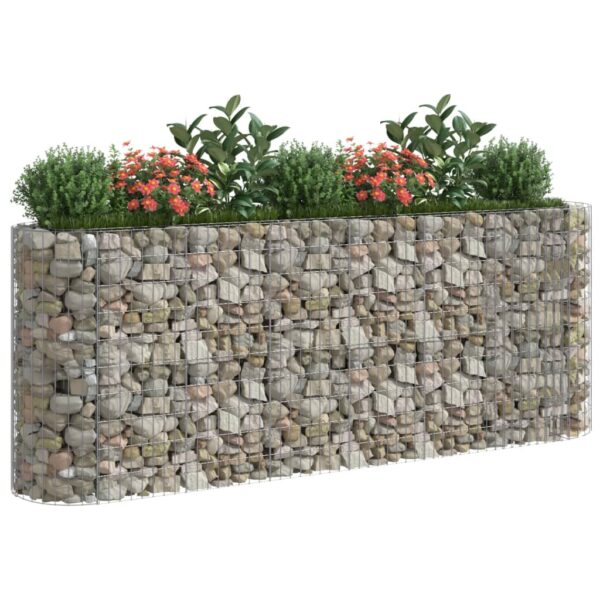 Planteringsgabion galvaniserat järn 260x50x100 cm - Bild 7