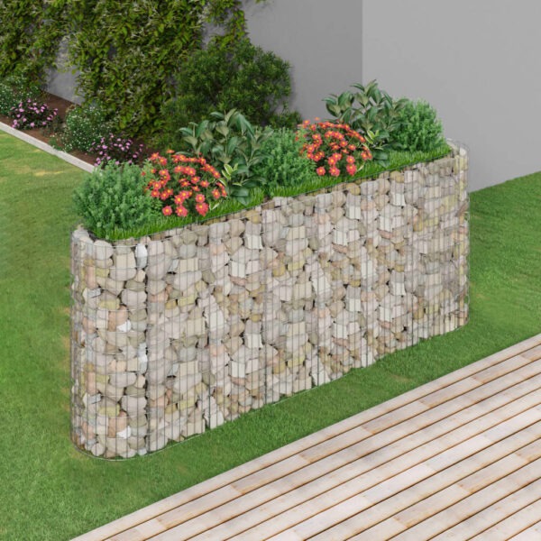 Planteringsgabion galvaniserat järn 260x50x100 cm