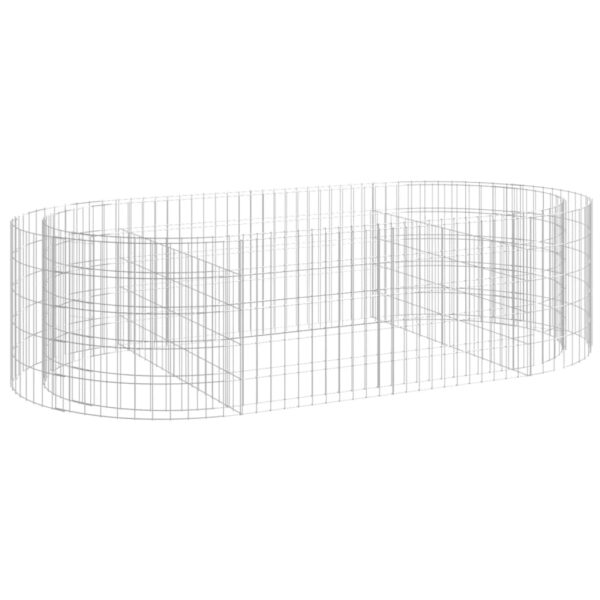 Planteringsgabion galvaniserat järn 200x100x50 cm - Bild 2