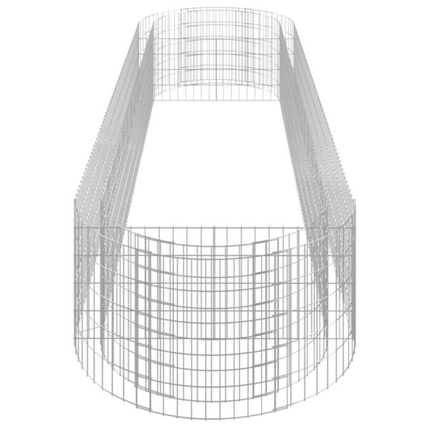 Planteringsgabion galvaniserat järn 400x100x50 cm - Bild 5