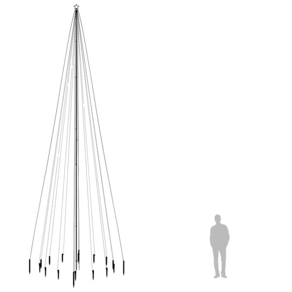 Julgran med markspett 1134 varmvita lysdioder 800 cm - Bild 9