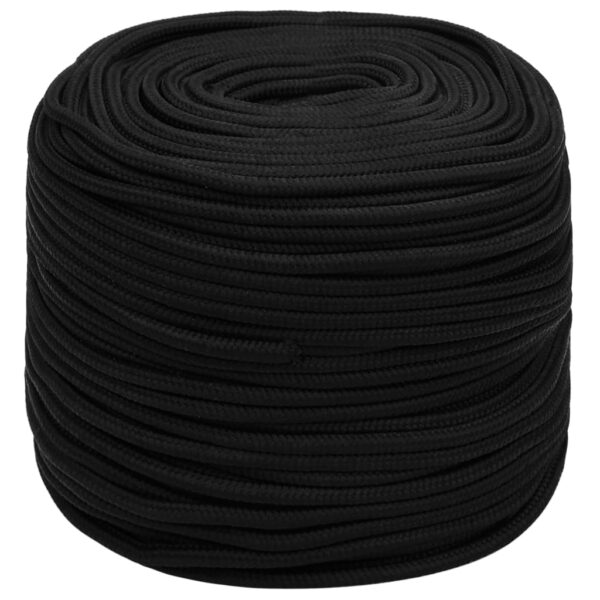 Rep svart 8 mm 100 m polyester - Bild 2