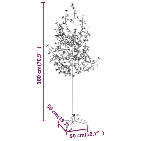 Körsbärsträd med LED varmvit 200 lysdioder 180 cm - Bild 8