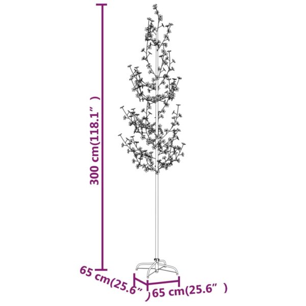 Körsbärsträd med LED varmvita 368 lysdioder 300 cm - Bild 8