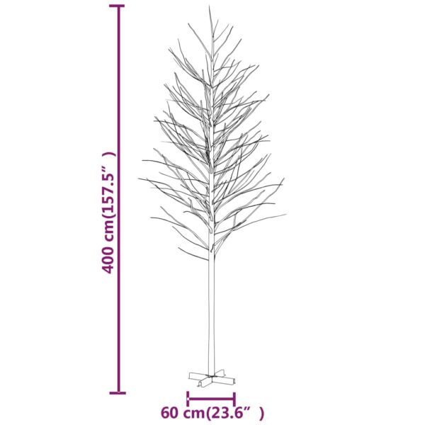 Björkträd med LED varmvit 672 LEDs 400 cm - Bild 8