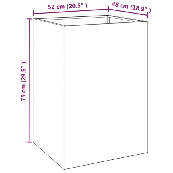 Odlingslåda 52x48x75 cm rosttrögt stål - Bild 10