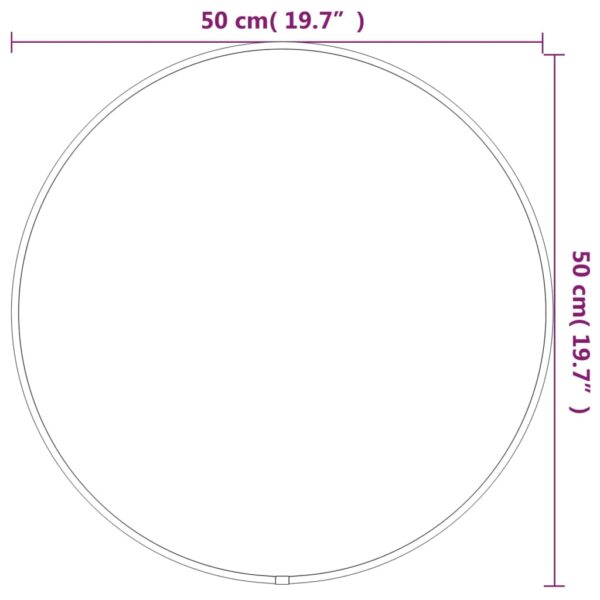 Väggspegel svart Ø 50 cm rund - Bild 6