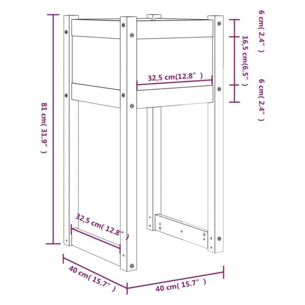 Skrivbord honungsbrun 40x40x81 cm massiv furu - Bild 7