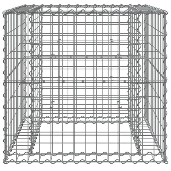 Gabionkorg silver 70x70x65 cm galvaniserat järn - Bild 4