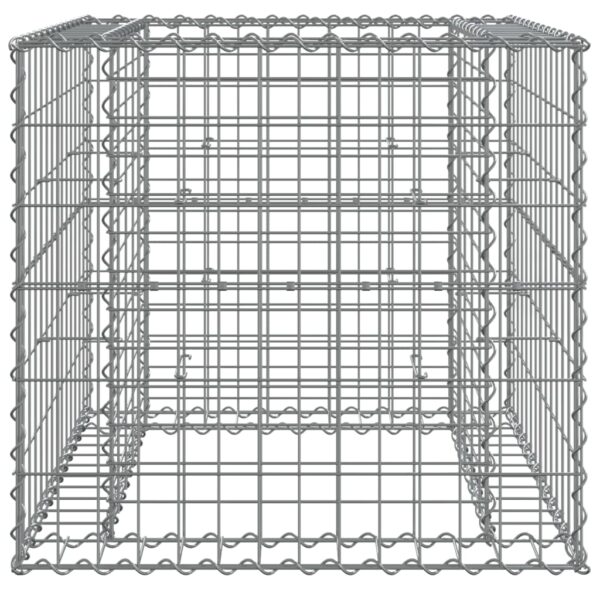 Gabionkorg silver 70x70x65 cm galvaniserat järn - Bild 5