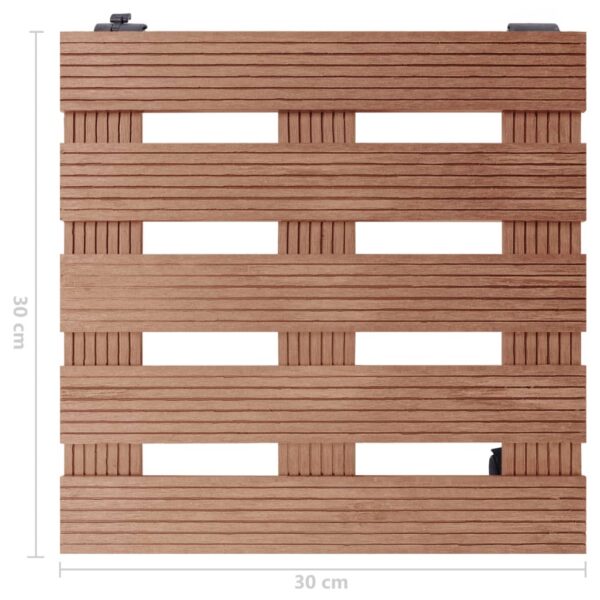 Blomvagnar 4 st brun 30x30x7,5 cm WPC - Bild 6