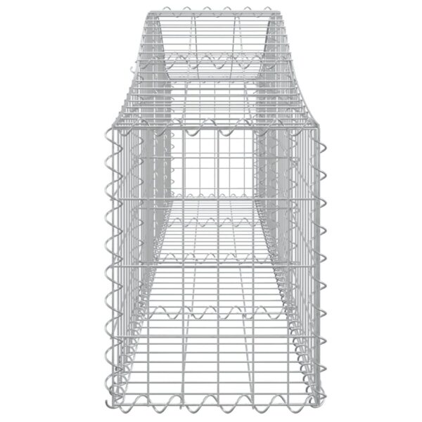 Gabion bågformad 14 st 200x30x40/60 cm galvaniserat järn - Bild 5