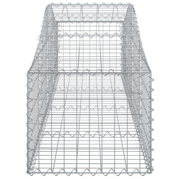 Gabioner bågformade 4 st 200x50x40/60 cm galvaniserat järn - Bild 5