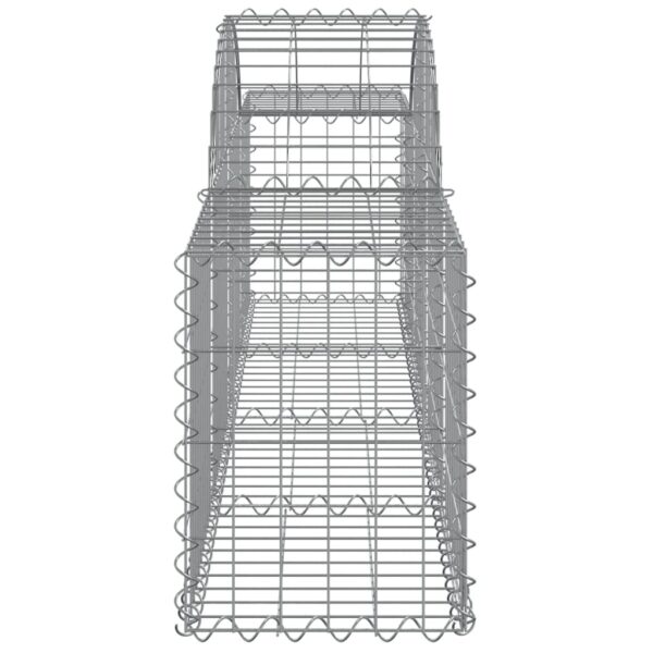 Gabion bågformad 3 st 200x30x40/60 cm galvaniserat järn - Bild 5