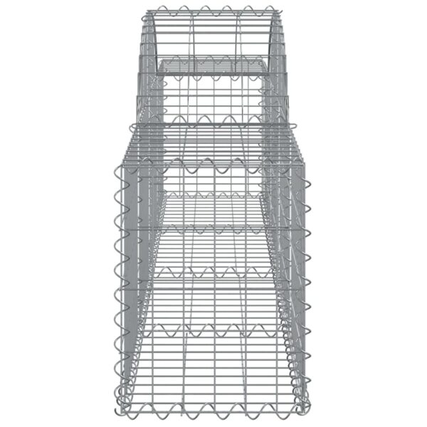 Gabion bågformad 4 st 200x30x40/60 cm galvaniserat järn - Bild 5