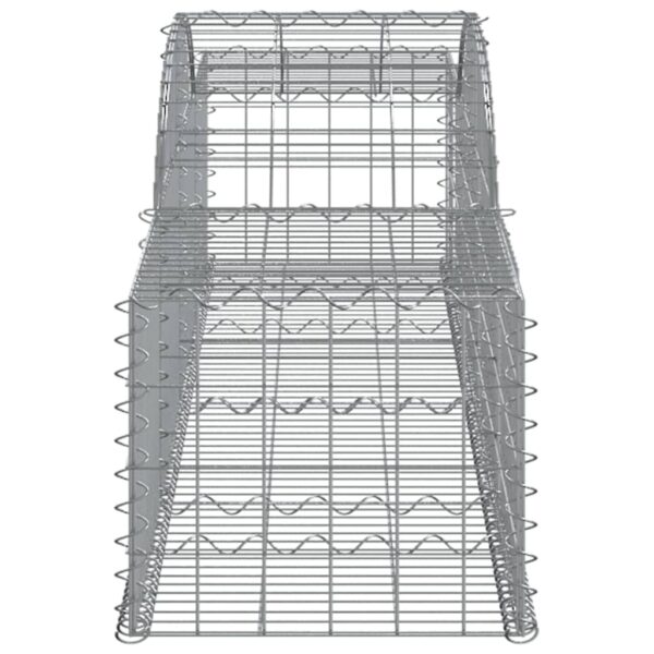 Gabion bågformad 12 st 300x50x40/60 cm galvaniserat järn - Bild 5