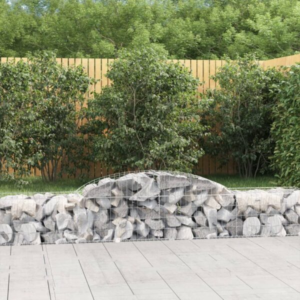 Gabion bågformad 12 st 300x50x40/60 cm galvaniserat järn