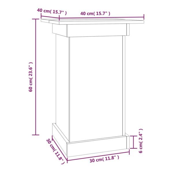 Växtställ 40x40x60 cm massiv furu - Bild 8