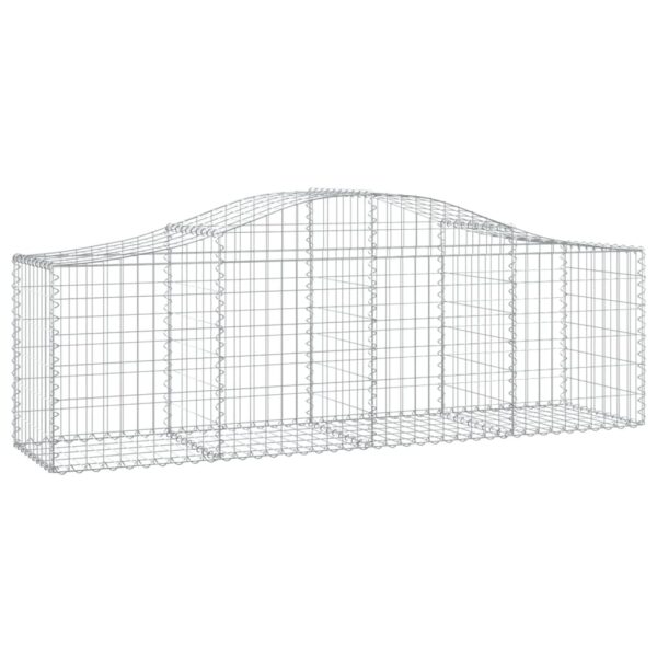 Gabion bågformad 200x50x60/80 cm galvaniserat järn - Bild 2