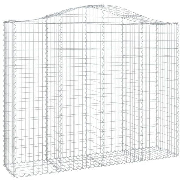 Gabion bågformad 200x50x160/180 cm galvaniserat järn - Bild 2