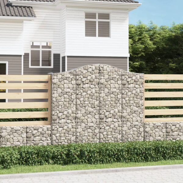 Gabion bågformad 200x50x180/200 cm galvaniserat järn