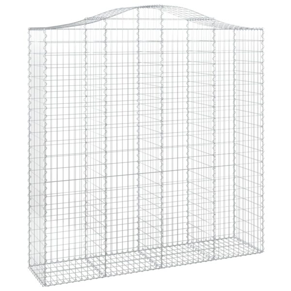 Gabion bågformad 200x50x200/220 cm galvaniserat järn - Bild 2